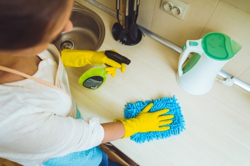Woodlands carpet cleaners deep cleaning a carpet in a home