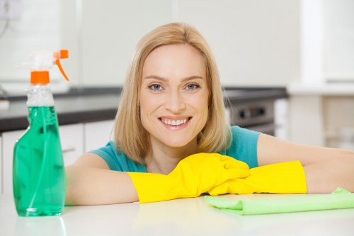 Wooden surface cleaning in a woodland home