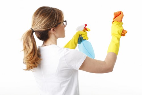 Deep cleaning a fabric sofa in Woodlands home