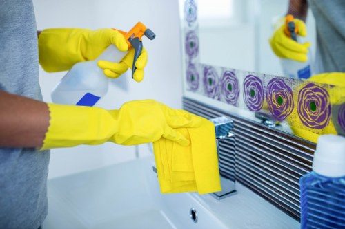 Professional rug washing and drying process in Woodlands
